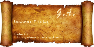 Gedeon Anita névjegykártya